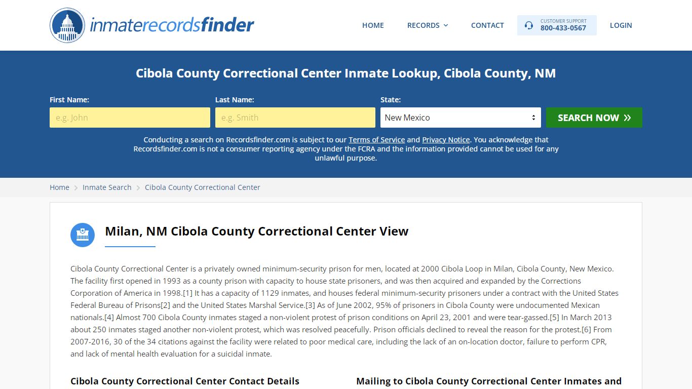 Cibola County Correctional Center Roster & Inmate Search ...