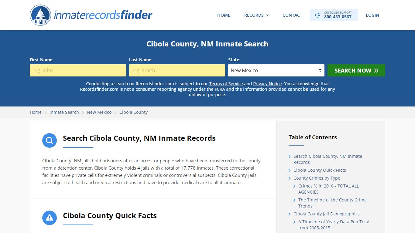 Cibola County, NM Inmate Lookup & Jail Records Online